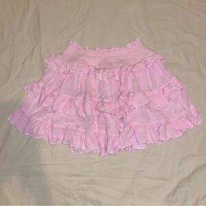 Free People | Pink Ruffled Skirt
